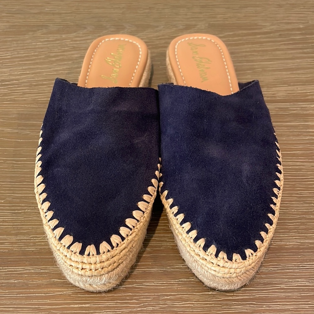 Sam Edelman Austin Navy Suede Espadrille Slip On Size 8 1/2